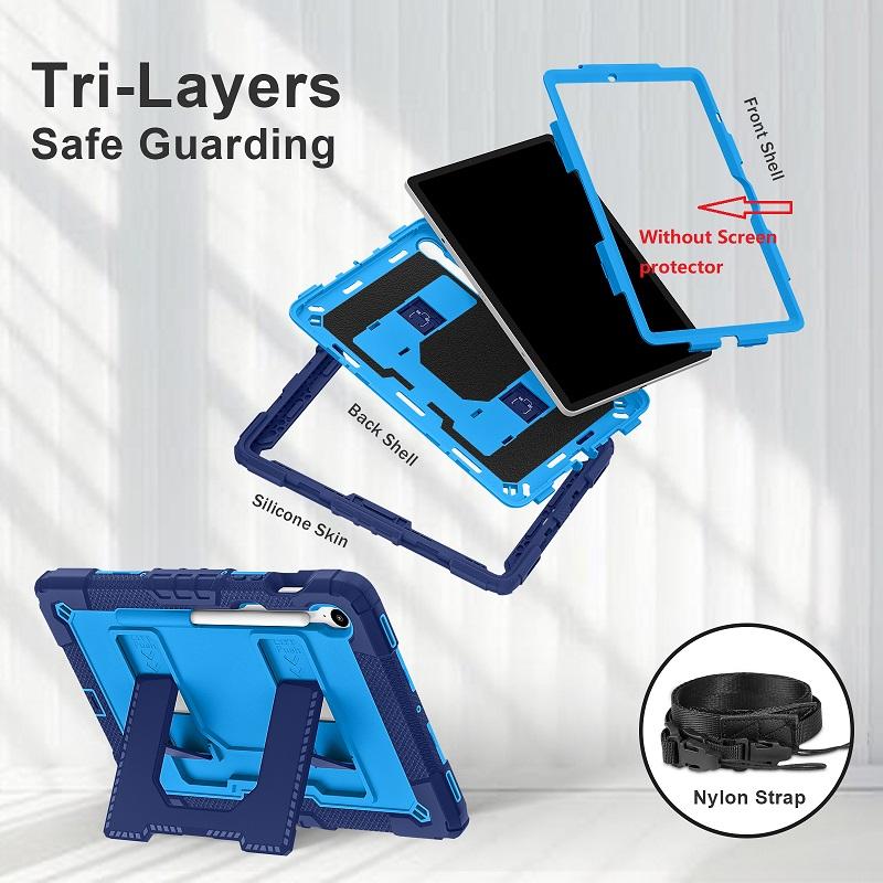 Funda For Samsung Galaxy Tab S10 Lite 10.9 S9 FE 10.9" Case Shockproof PC Hybrid Stand Tablet Cover Galaxy Tab S9 11" Pen Holder