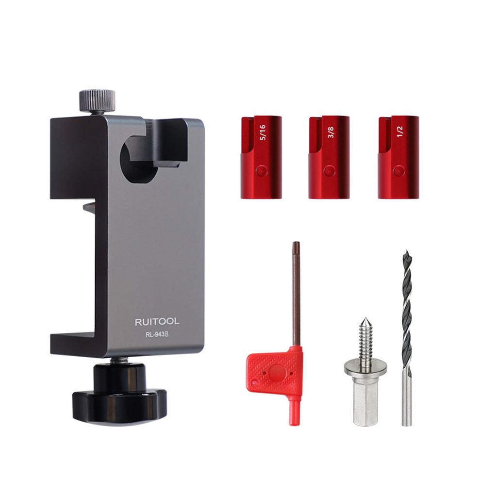 Adjustable Dowel Maker Jig with Carbides Auxiliary Tool 8/10/12/14mm 5/16 3/8 1/2 Electric Drill Milling Dowel