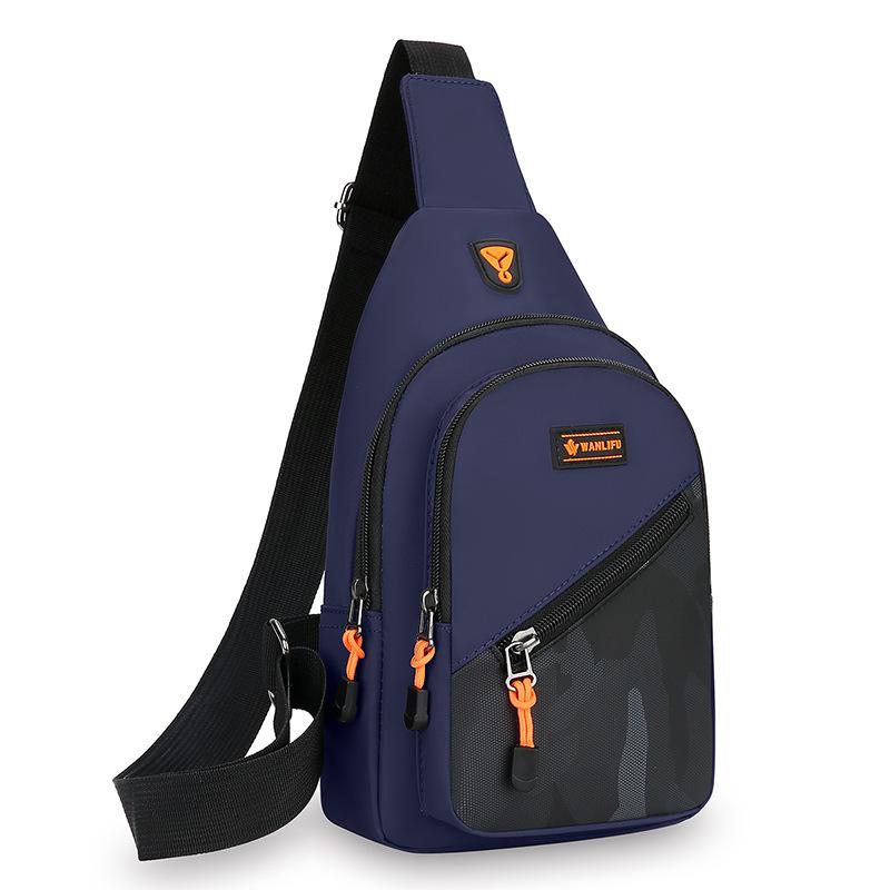 Breast bag men's fashion new versatile shoulder messenger bag small bag casual diagonal straddle bag Oxford cloth chest diagonal backpack