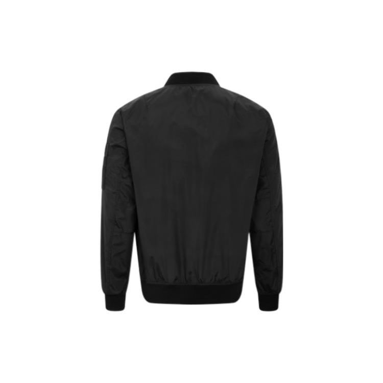 Calvin Klein FW22 Logo Embroidered Zip-Up Bomber Jacket With Drop Shoulders Men Jackets Black J320778-BEH
