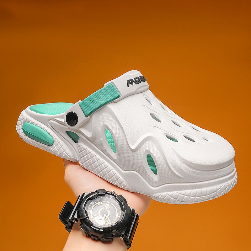 Summer Outer Wear Anti-slip Men's Slippers Sports Two Wear Teenagers Soft Beach Sandals Outdoor Casual Platform Big Size Shoes