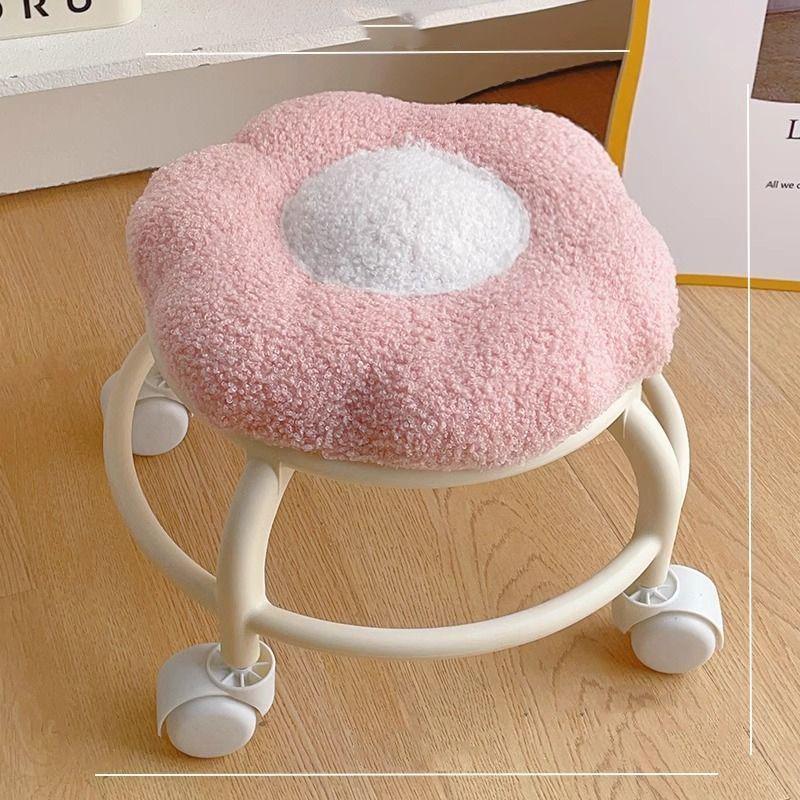 

Cloud Roller Flower Stool - Small, Durable, Round Seat for Room Décor or Kids Swivel Cloud Stool - Fashionable Blue