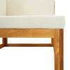Modular Corner Sofa with Cream Colored Cushions Solid Acacia Wood