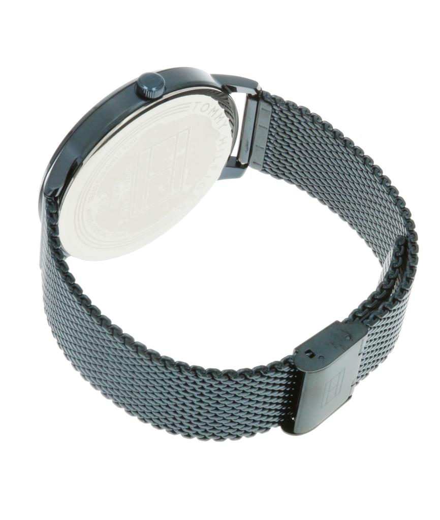 Tommy Hilfiger Watch with Blue Dial and Stainless Steel Mesh Strap Men's (Product Number 1791841)