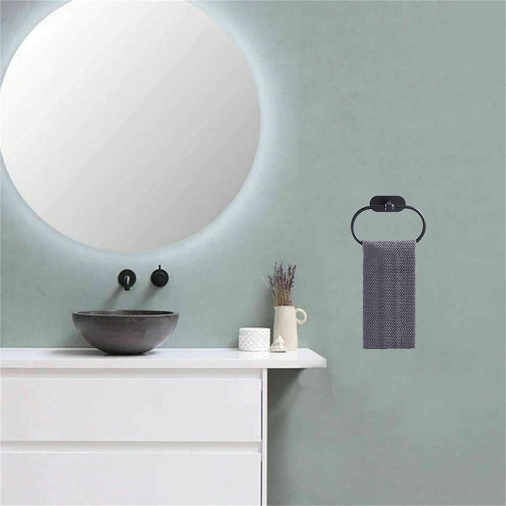Self Adhesive Hand Towel Ring Stainless Steel Rustproof Bathroom Towel Holder Wall Mount Towel Rack
