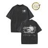 European Sizes Men's Vintage Washed T-Shirt with Print Soft Breathable Cotton Loose Fit Round Neck Short Sleeve Tee Suitable for Casual Streetwear