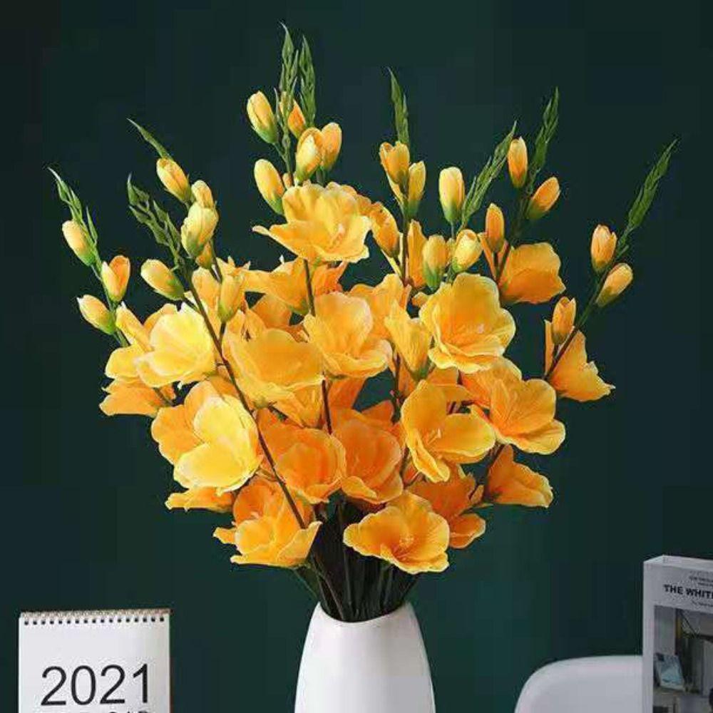 70cm Artificial Gladiolus Lifelike Fake Floral Decoration Artificial Flower Vase Arrangements