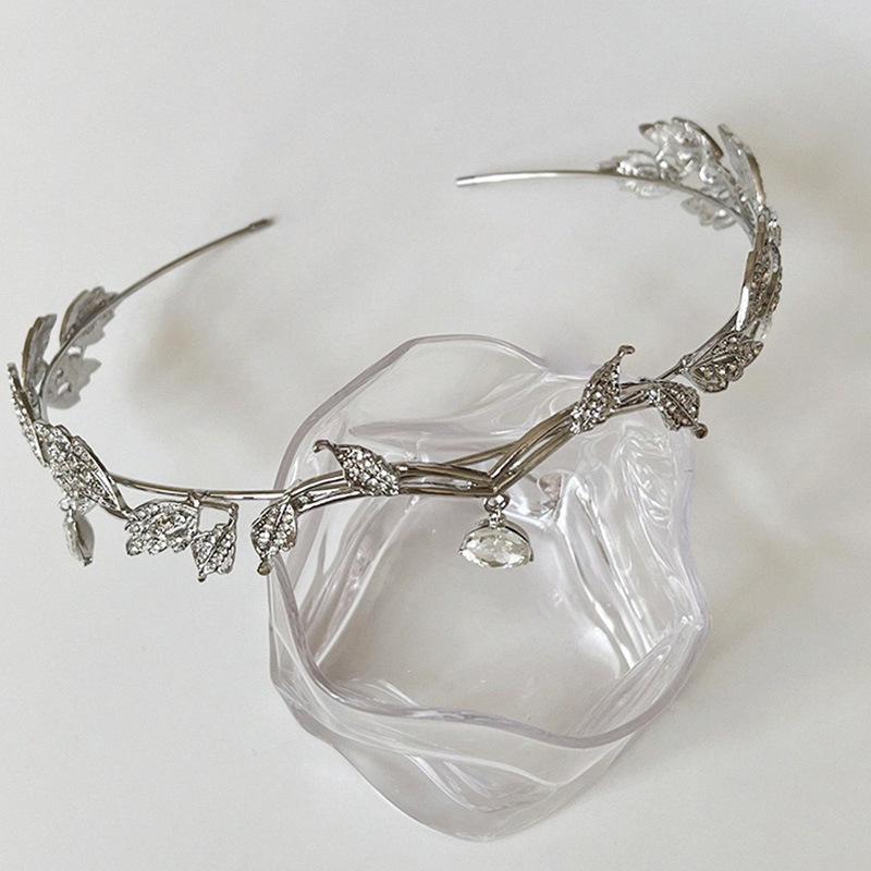 Crown Forest Leaf Water Drop Diamond Bridal Princess Headdress Wedding Accessories
