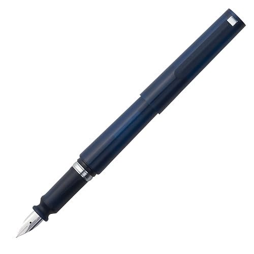 Sailor TUZU ADJUST Fountain Pen, Limited Edition Clear Navy, Dual-Use, Medium Nib, 11-0541-442