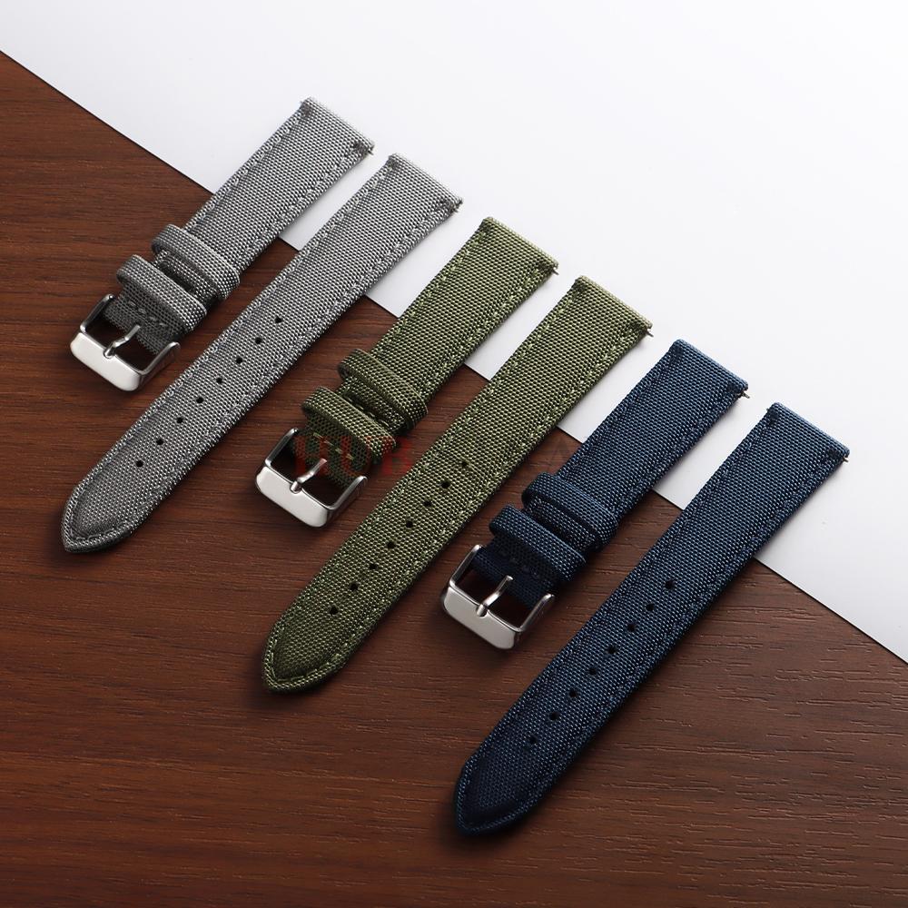 20mm 22mm Waterproof Sailcloth Watch Strap Two-Sided Nylon Watchband Quick Release Sport Wristband Belt for Men Women for Omega