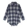 Retro Hong Kong Style Women's Plaid Long Sleeve Loose Shirt, 2022 Spring Korean Design Trend