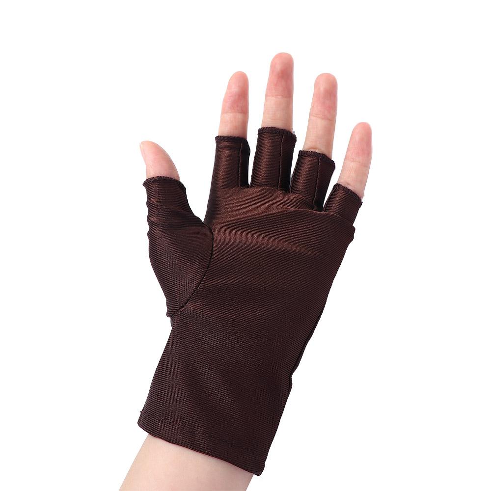 Thin Elastic Sunscreen Breathable Stretch Driving Gloves Mittens Half Finger gloves Anti-UV