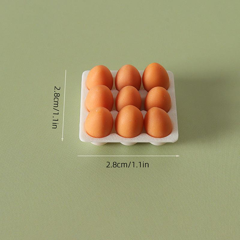 1/12 Miniatur-Eierkarton Eierbox Modell Küche Eier Lebensmittel Dekoration Lebensszene Dekor Zubehör