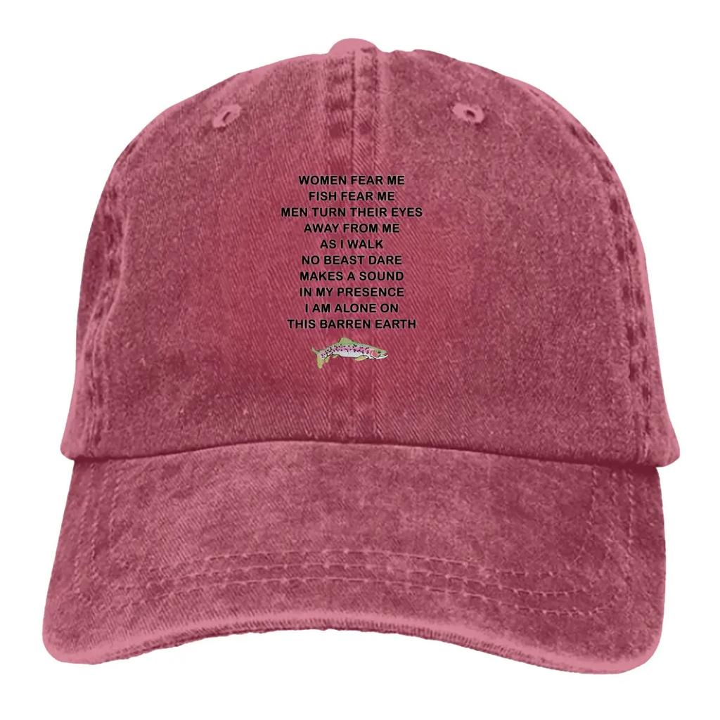 Women Want Me Fish Fear Me Meme Casquette Peaked Cap Fish Funny Sun Shade Cotton Hats For Men Women