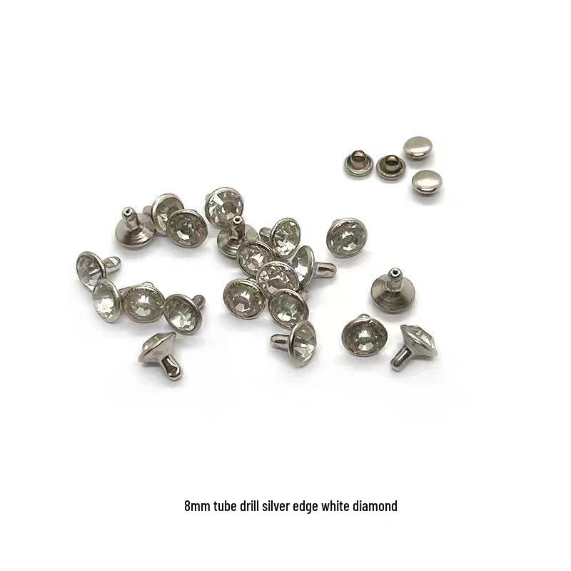 

Colorful 8mm Tube Rivets with 4mm Copper Edge for Pet Necklace Glass Decoration