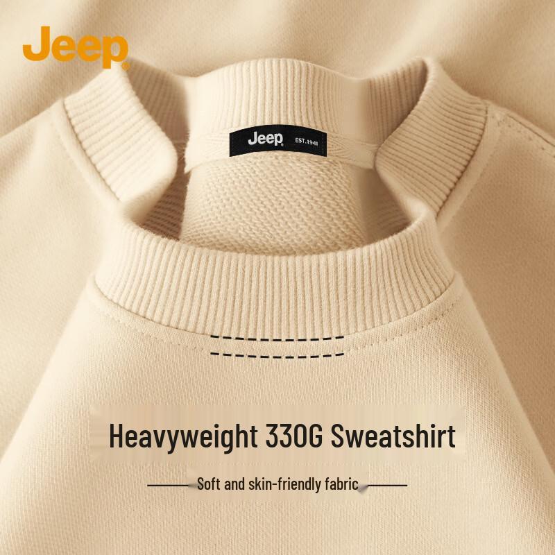 JEEP Men's Heavyweight Round Neck Sweatshirt