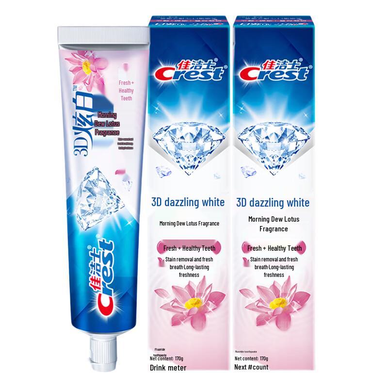 

Crest 3D White Morning Dew Lotus Toothpaste Family Pack