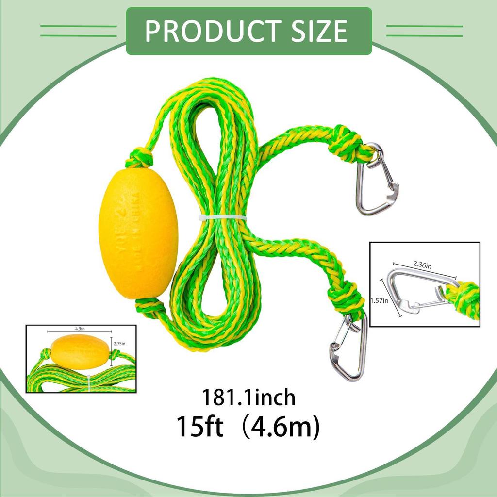 Float Rope for Kayak Tow Line Anchor Marker Buoy Sock Harness