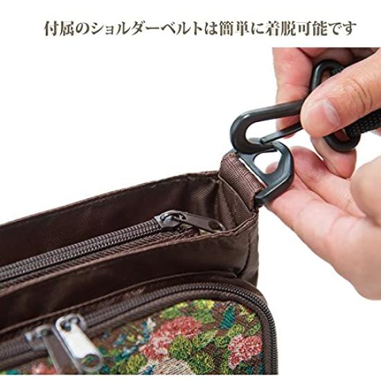 EVERSOUL Gobelin Woven Shoulder Bag, Multifunctional Bag-in-Bag, Floral Print, Lightweight, Rose Embroidery, Crossbody Bag, Large Storage, Free Size,