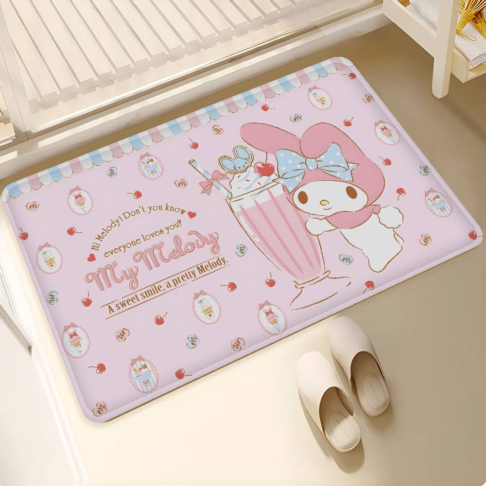 My M-melody Lovely Room Mats Anti-slip Absorb Water Long Strip Cushion Bedroon Mat Household Carpets