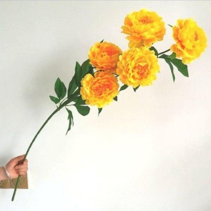 Peony Silk Flower: Large, Single-Head Tabletop/Floor Decoration