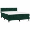 Maison Exclusive - Sommier à lattes de lit et matelas Vert foncé 140x190cm Velours