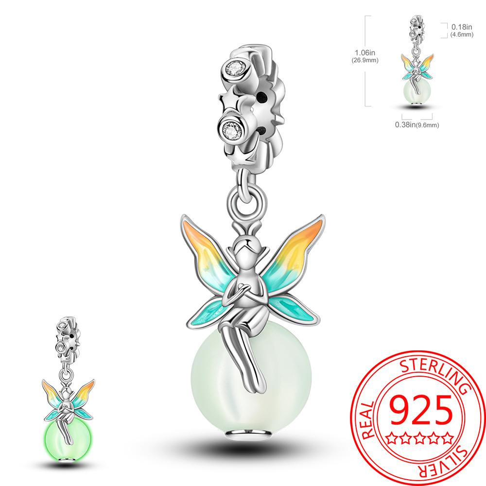 Noctilucent Copper Marine Organism Flowers Firefly Star Moon Build Pendant Bead Fit Bracelet Necklaces Party Gifts