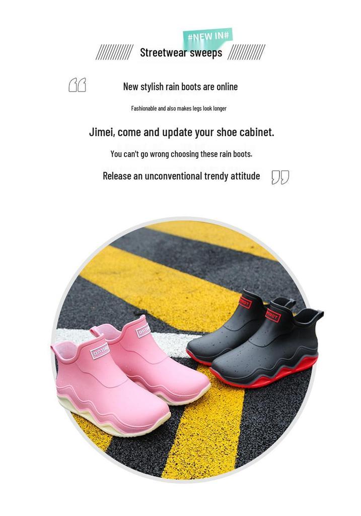Unisex Frühjahr 2024 Wasserdichte Knöchel-Gummistiefel - Abriebfest, Rutschfest, Leichte Gummischuhe für die Küchenarbeit