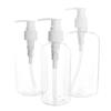 1Pc 2026 New Clear Plastic Liquid Soap Pump Dispenser Bottles 200/250/300/400/500ml Cylinder Refillable Bottle Containers