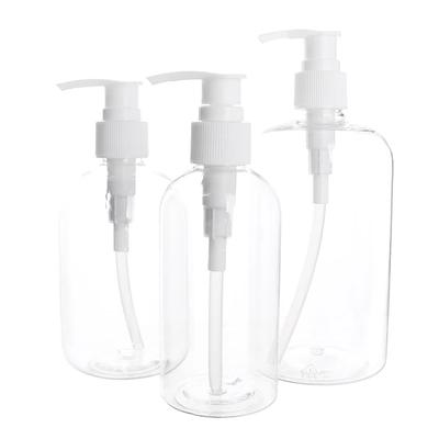 1Pc 2026 New Clear Plastic Liquid Soap Pump Dispenser Bottles 200/250/300/400/500ml Cylinder Refillable Bottle Containers