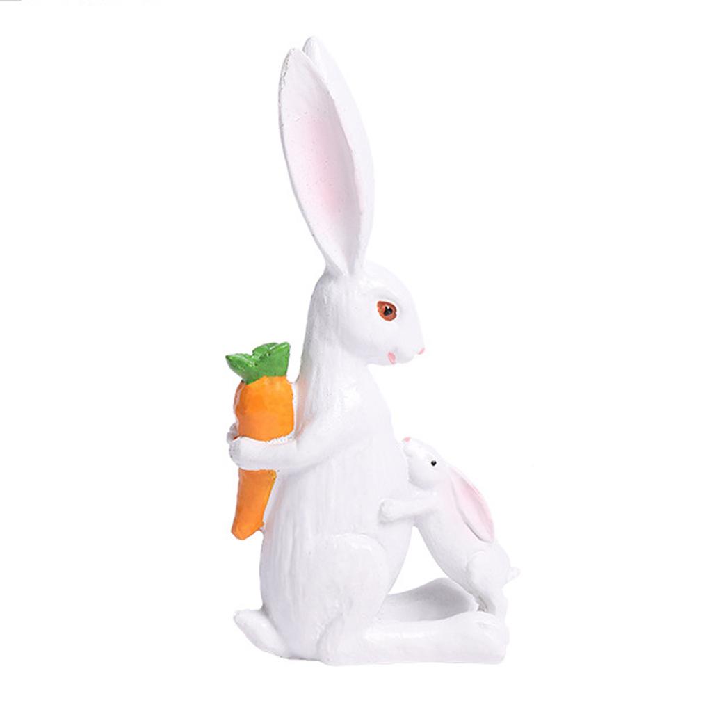 Niedliches Osterhase Harzornament, Haus- und Schreibtischdekoration, Osterdekoration