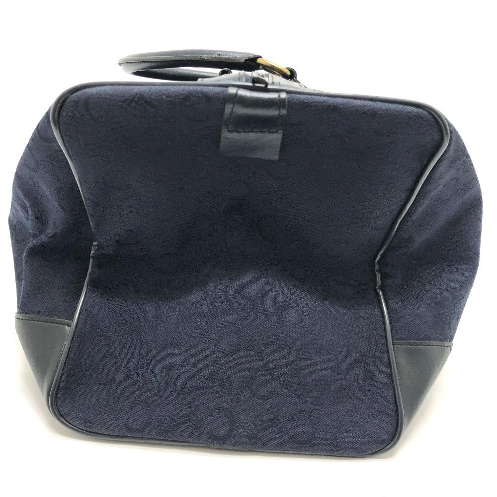 CELINE CMacadam Carriage vintage Hand Bag Duffle Bag Canvas/Leather Navy