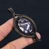 Chevron Amethyst, Moonstone Gemstone Pure Copper Wire Wrapped Designer Handmade Pendant Jewelry For Gift