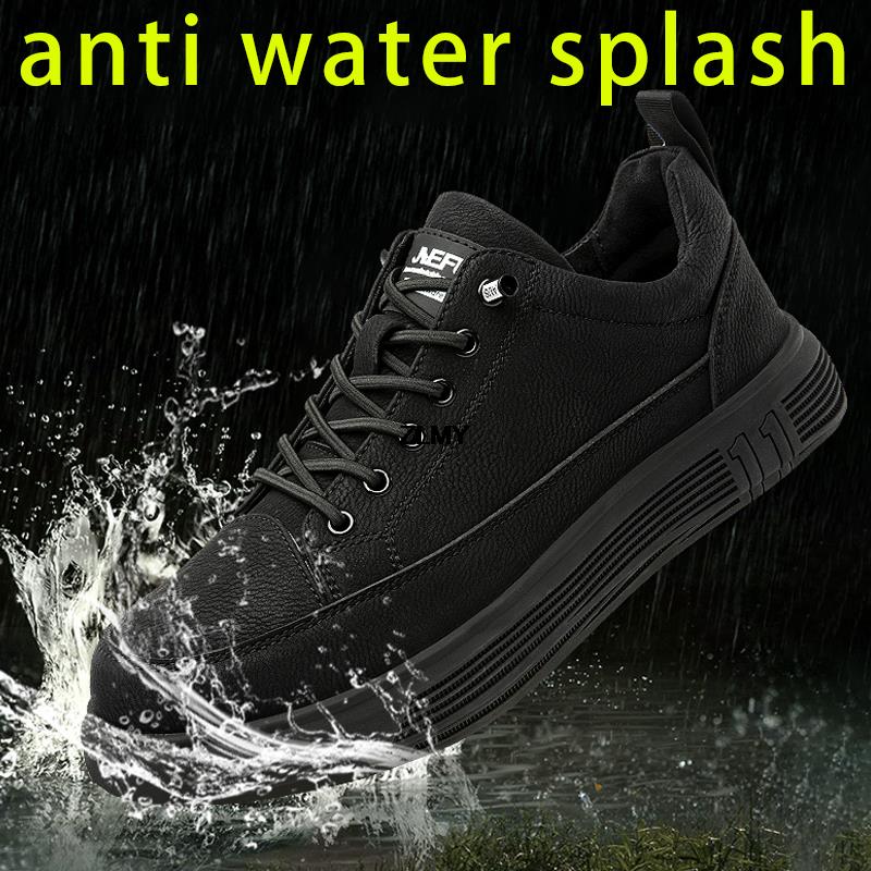Pantofi de siguranță din piele micro pentru bărbați Pantofi de lucru anti-înjunghiere Pantofi cu vârf de oțel Cizme de siguranță pentru bărbați pentru sudor anti-scântei Pantofi impermeabili