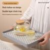 Double-Layer Kitchen Draining Tray - Tea Cup & Chopsticks Holder 