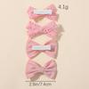 4PCS/Set Solid Color Lace Hair Bows Clips for Girls Lovely Handmade Bowknot Barrettes Hairpins Headwear Kids Hair Accessories