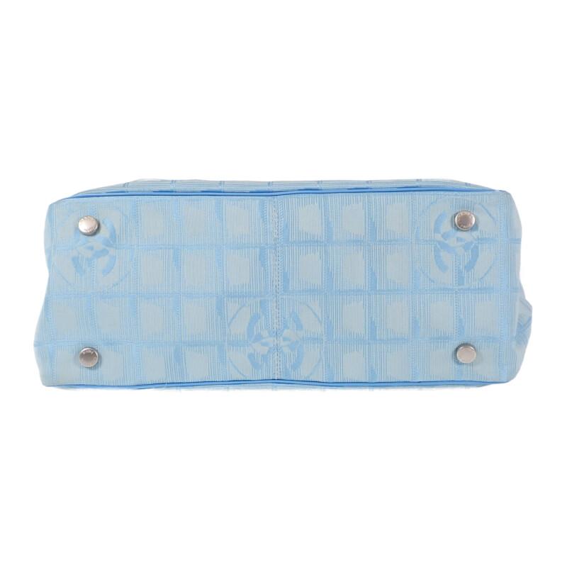 Chanel Tote Bag Blue Nylon/leather Women