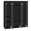 69" Portable Clothes Closet Wardrobe Storage Organizer with Non-Woven Fabric Quick and Easy To Assemble Extra Strong and Durable Black