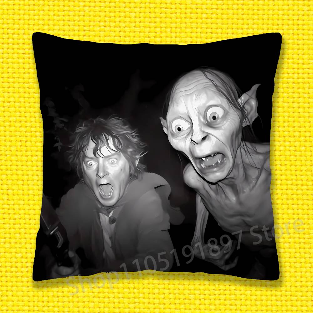 L-Lord of the R-Rings Gollum Throw Pillow Case For 55x55cm 30x30cm 50x50cm 45x45cm 40x40cm Square Chair Pillowcase Case