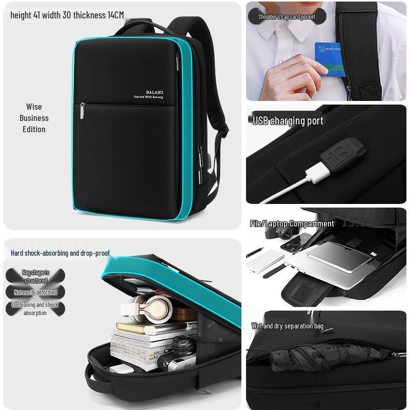 

Мужской минималистичный деловой рюкзак Baron: Легкий, Большая вместимость для путешествий, работы и поездок на работу, Подходит для ноутбуков.