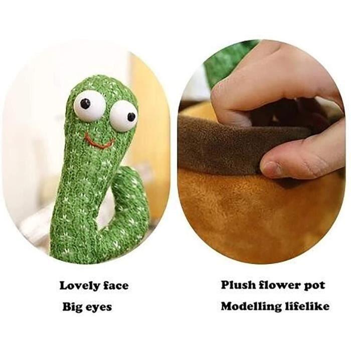 Jouet en Peluche - Cactus - 120 Chansons - Enregistrement - Apprentissage - Lumière