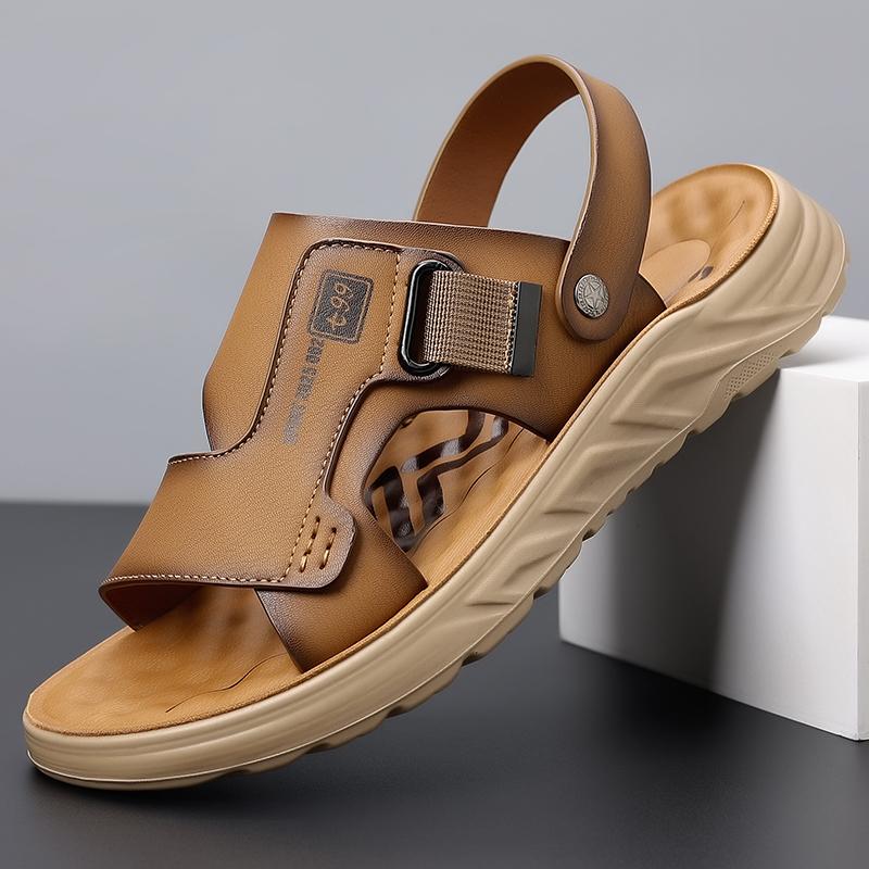 Fashion 2025 Fashionable Summer New Men's Exposed Finger Breathable Casual Beach Shoes Summer Hot Trend Comfortable Soft Soled Sandals