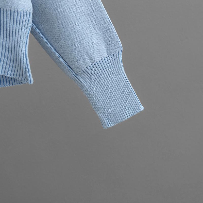 GMXIA Knitted Suit for Women's Autumn and Winter, A Two-piece Set of Solid-color High-neck Sweater and Half-length Body-hugging Skirt