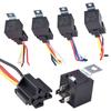 With Harness Relay Socket Power Switch 12V 24V 40A Automotive Relay 4Pin 5Pin 4P 5P Car Relay