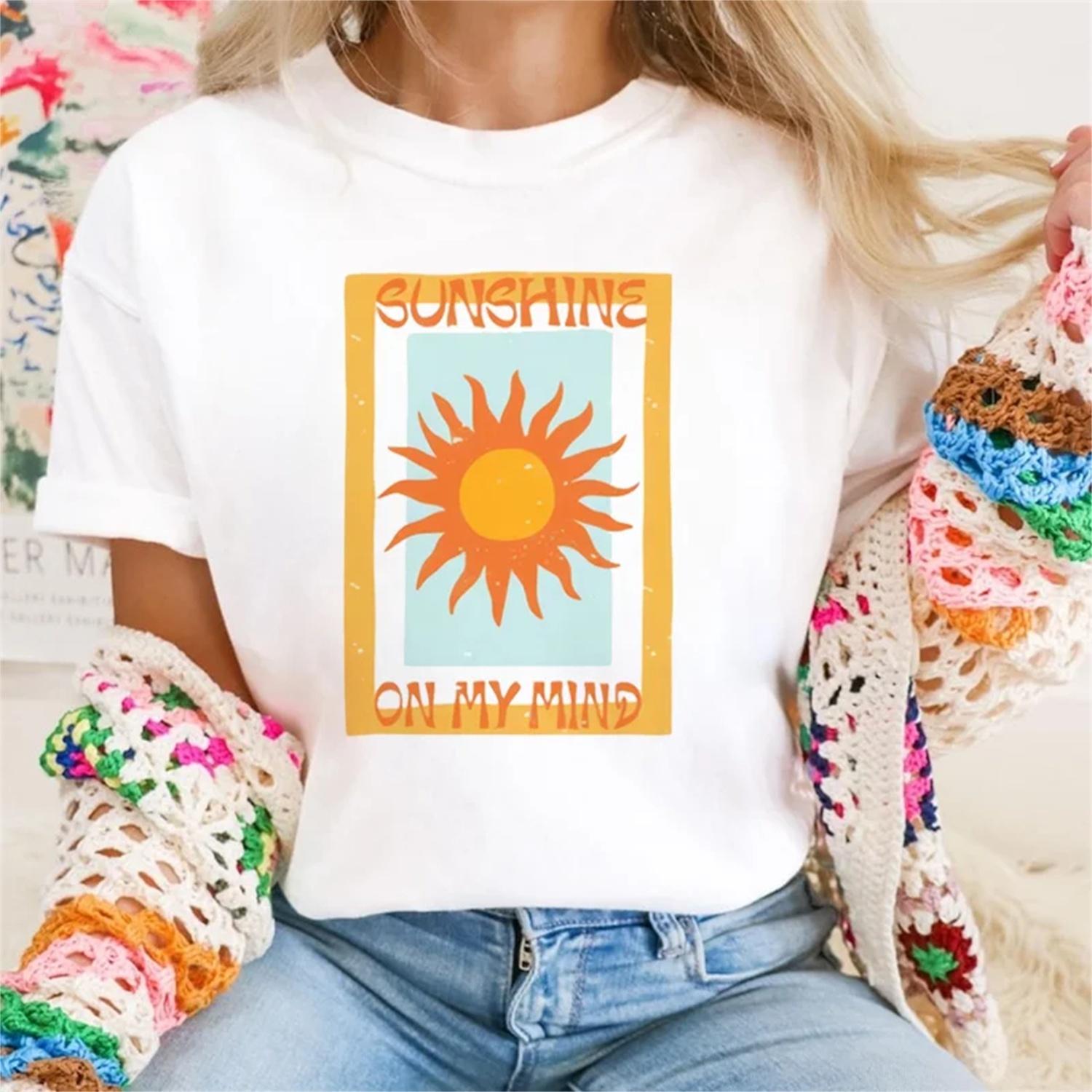2025 Travel Leisure Style Basic Women s Fashion Style Short Sleeve Cartoon Women s Street Clothing Regular Summer Trendy Top S