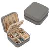 Jewelry Storage Box with Mirror, Compact Travel Case with Ring Rolls, Necklace Hooks and Zip-Around Closure Design