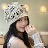 Handcrochet Hat for Women Fashion 2000s Flower Beanies Hat for Teens Girl Outdoor Shopping Photo Hat Aesthetic Skull Hat