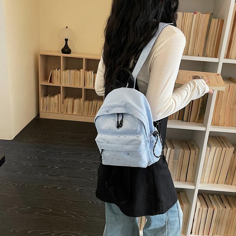 Zaino Stampa Stelle da Donna Grande Capacità Zaino da Pendolare Zaino con Coulisse