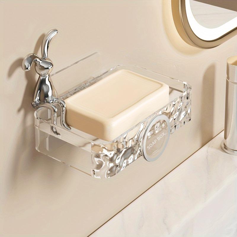 1PC High-end Household Bathroom Drainage Soap Box Hanger Without Drilling