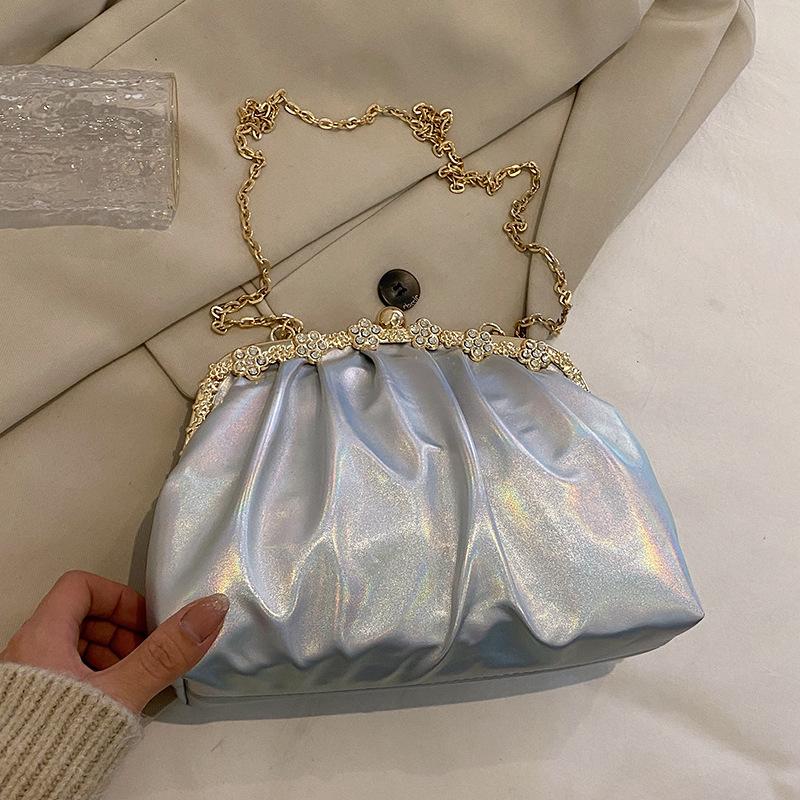Sac à bandoulière messager moyen en cuir souple Symphony élégant et simple à clip portable, sac décontracté pour femmes, tempérament polyvalent